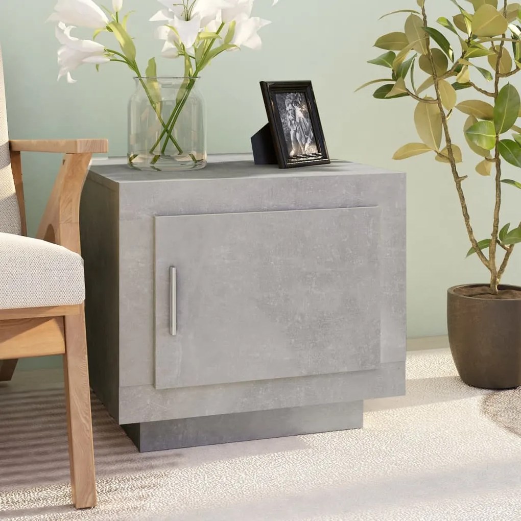 Tavolino Salotto Grigio Cemento 51x50x45 Cm Legno Multistrato /