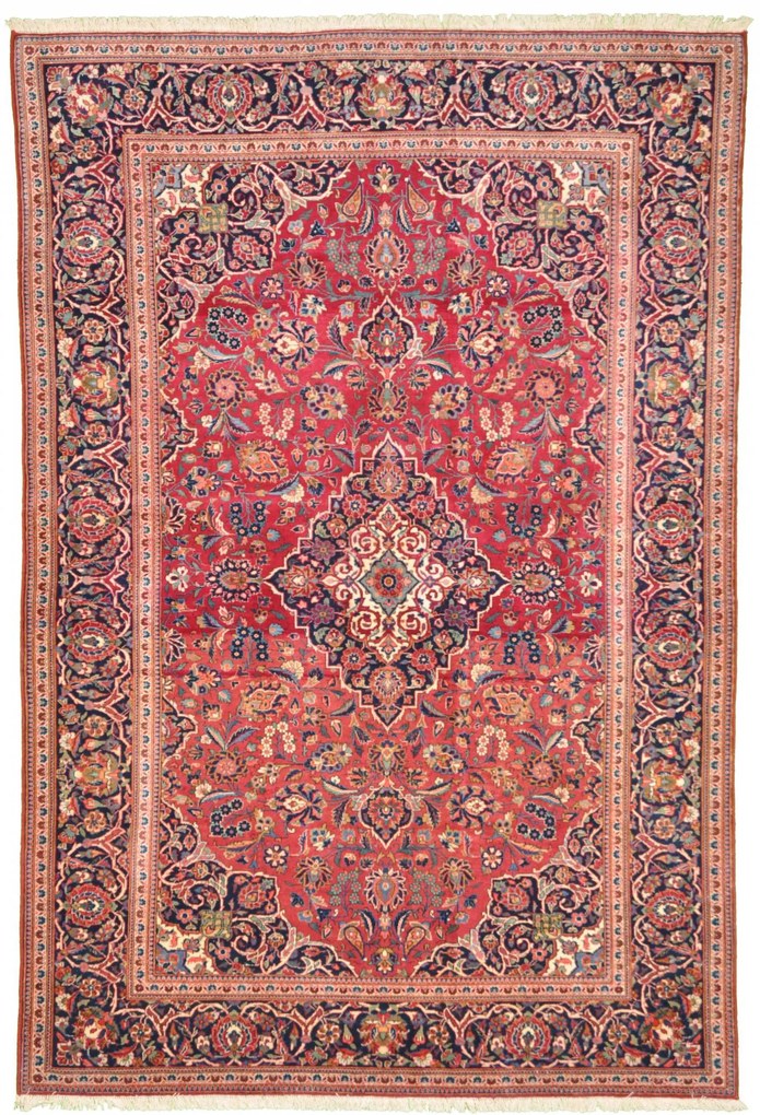 Kashan Tappeto persiano 130x210 Rosso (Iran) Annodato A Mano