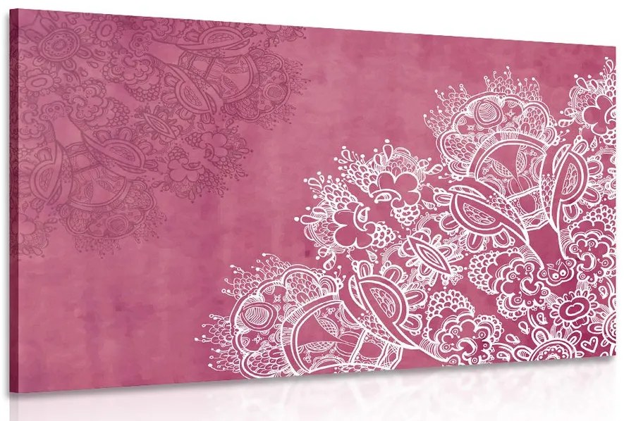 Quadro su tela – Elementi di Mandala floreale