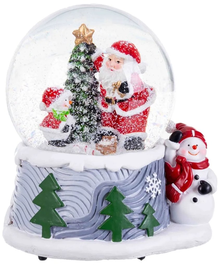 Palla di Natale Multicolore Cristallo Poliresina Babbo Natale 13 x 10,5 x 14,5 cm