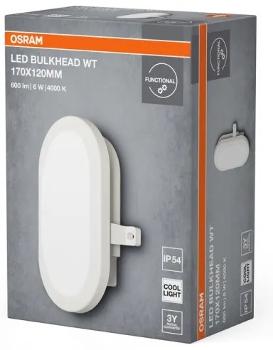 Osram - Lampada da parete per esterni BULKHEAD LED/6W/230V IP54, bianca