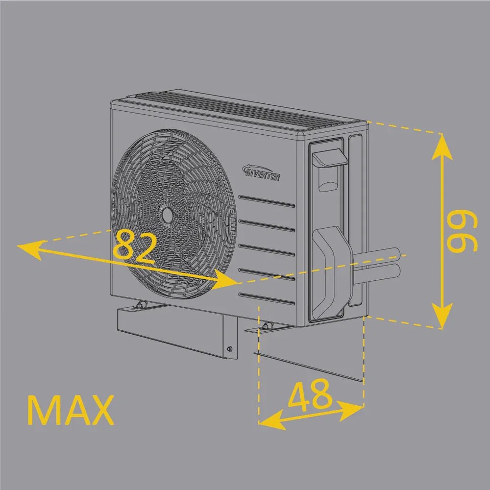 Copri Condizionatore 90x70x52 cm in Alluminio Blade S Bianco...