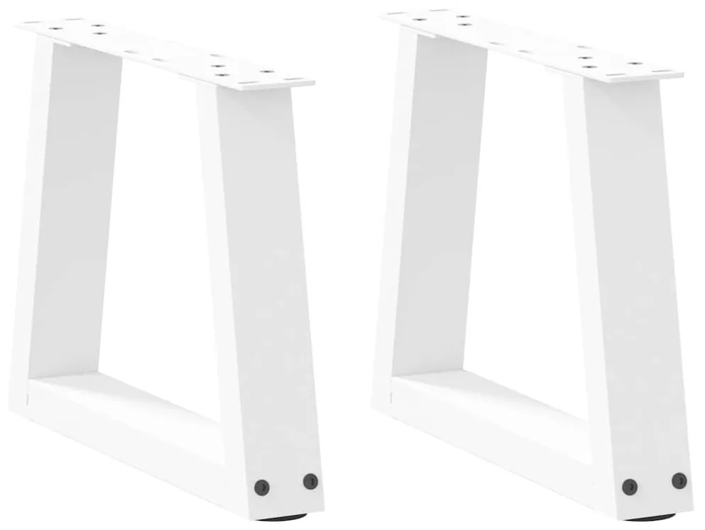 Gambe Per Tavolo Pranzo A V 2 Pz Bianco 30x(30-31,3)cm Acciaio /