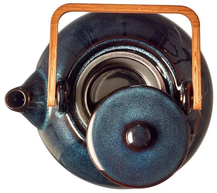 Teiera blu scuro in ceramica con filtro 1,2 l Gastro Blue – Bitz