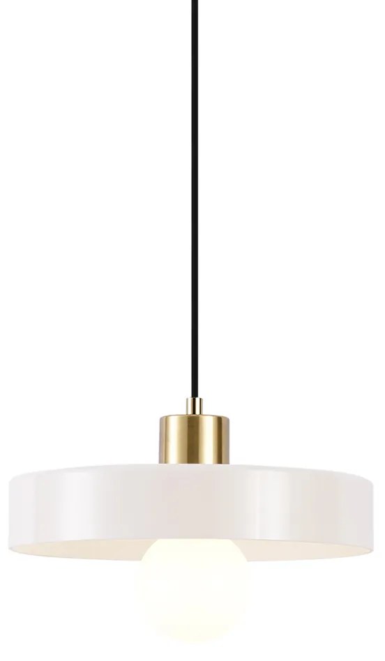Lampada a sospensione retrò oro con vetro beige - Jina