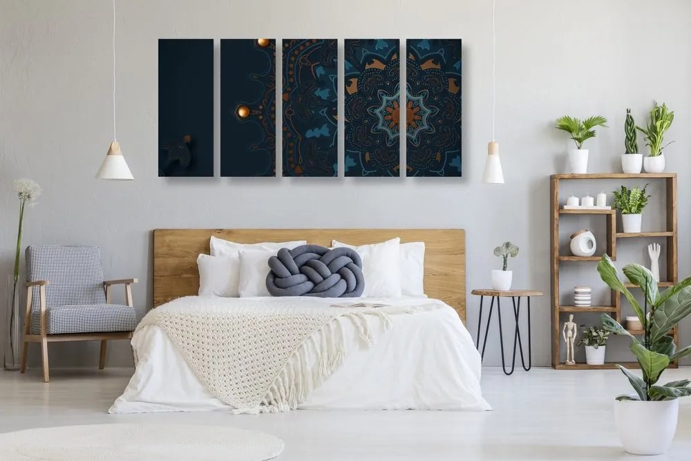 Quadri 5 pezzi – Mandala di lusso
