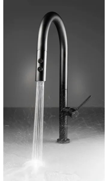 Deante BQO_N72M - Rubinetto lavello con doccetta estraibile OLFATO nero