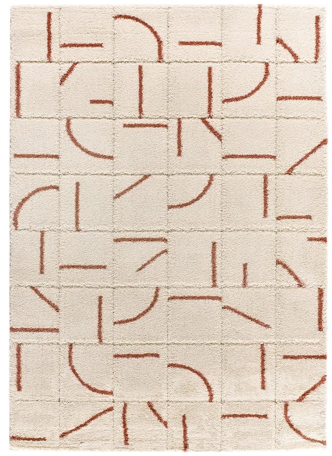 Tappeto color mattone/color crema 80x150 cm Brenda – Universal