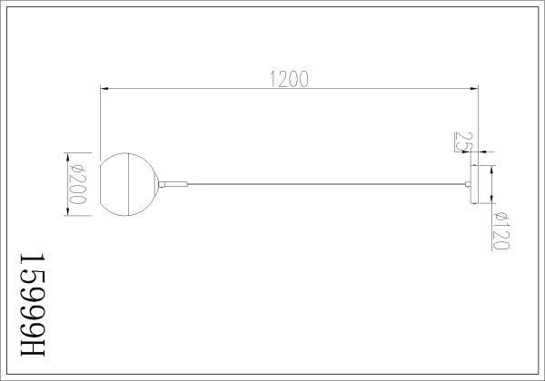 Globo 15999H - Lampada a sospensione su cavo RAGUSA 1xE27/60W/230V Ø 20 cm
