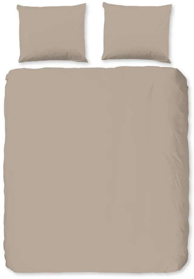 Biancheria da letto marrone in flanella per letto matrimoniale/per letto prolungato 200x220 cm – Good Morning