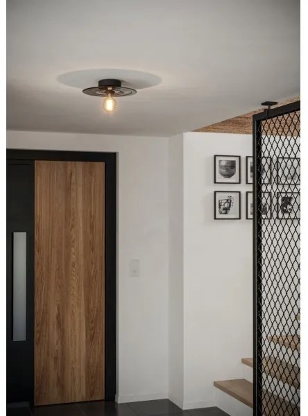 Eglo 44028 - Plafoniera LINTMILL 1xE27/40W/230V grigio