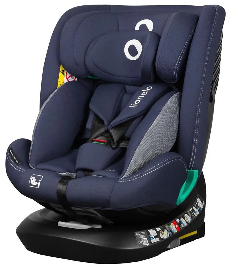 Lionelo -Seggiolino auto con base girevole BASTIAAN ONE i-Size 40-150 cm Blu Navy