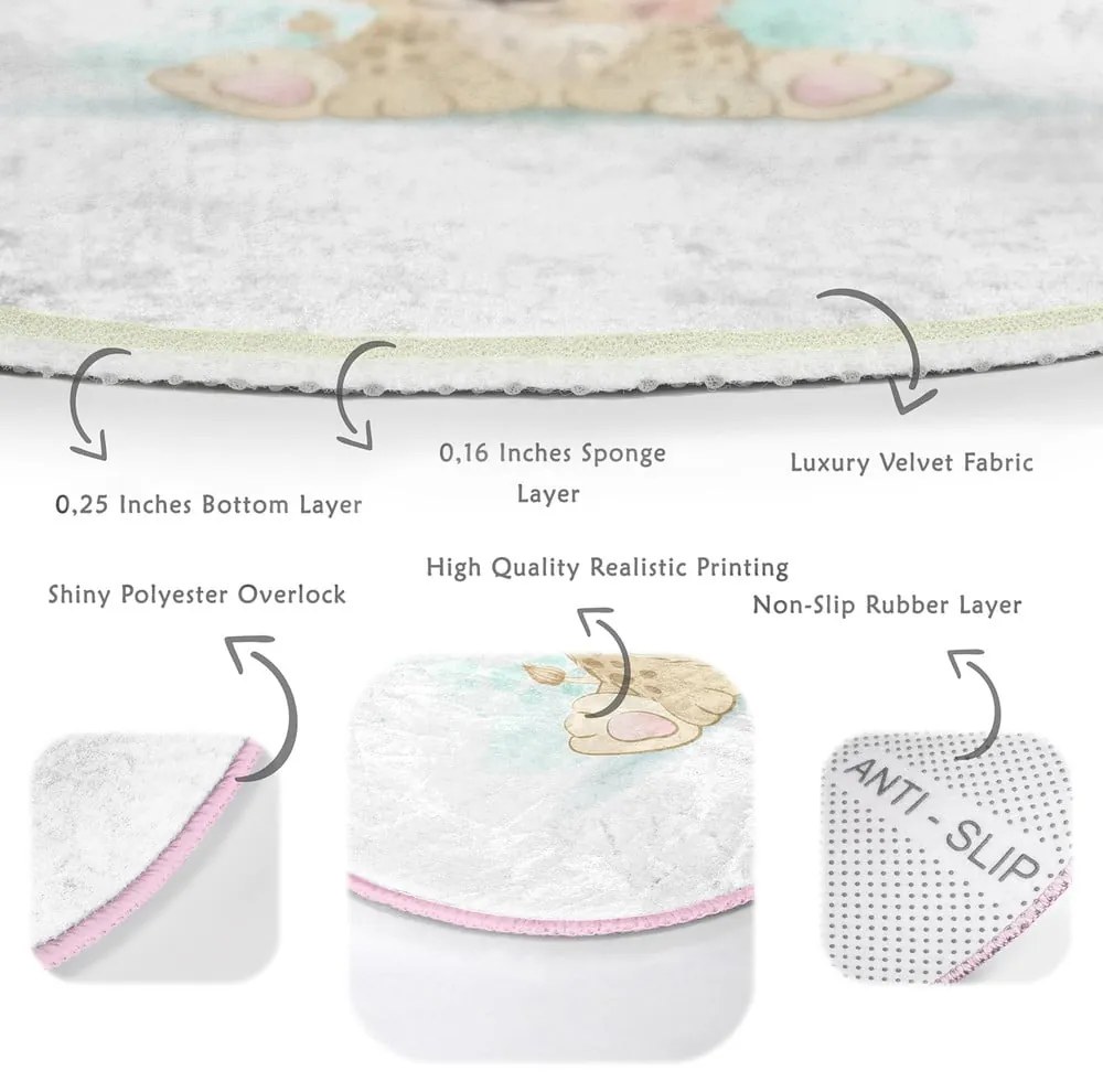 Tappeto bianco per bambini ø 80 cm Comfort - Mila Home