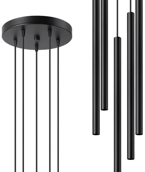 Sollux SL.1176 - Lampadario a sospensione con filo PASTELO 5xG9/8W/230V nero