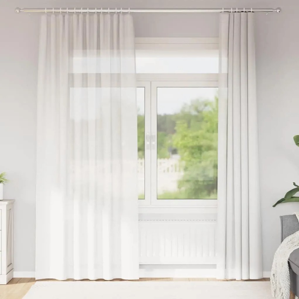Tende İn Voile Con Passanti 2 Pz Bianco 140x245 Cm /