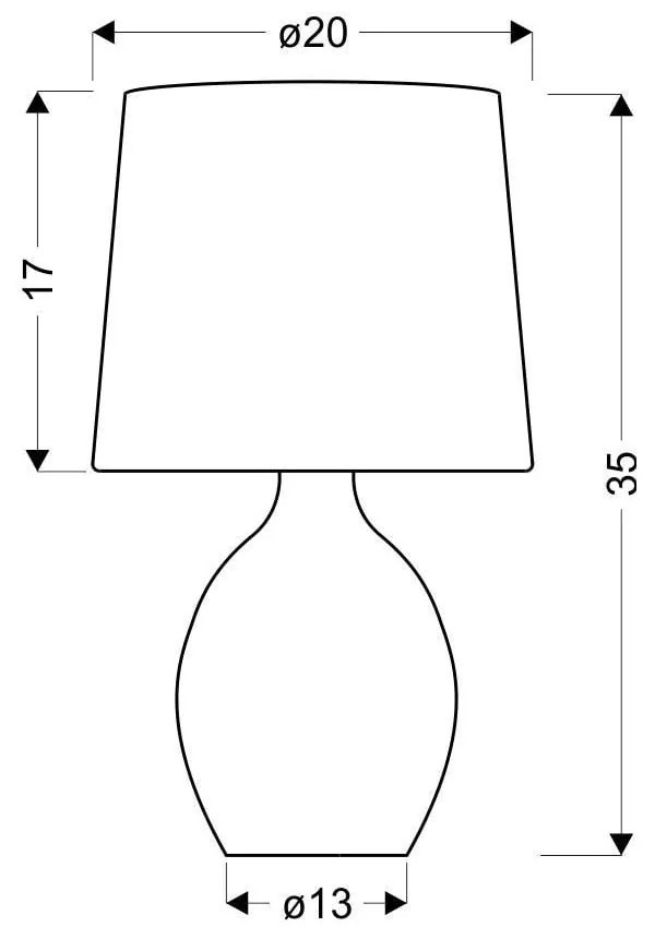 Lampada da tavolo beige con paralume in tessuto (altezza 35 cm) Ambon - Candellux Lighting