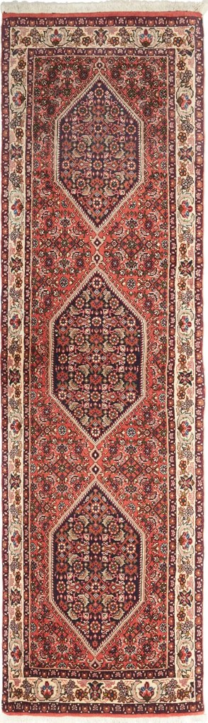 Bidjar Tappeto persiano 70x220 Rosso (Iran) Annodato A Mano