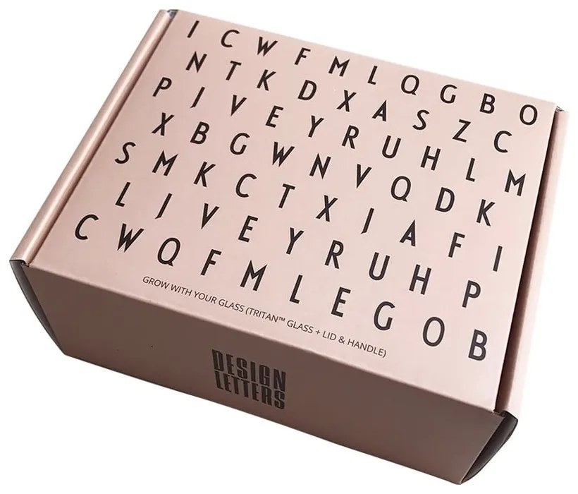 Tazza per bebè rosa Cresci con la tua tazza Grow with Your Cup - Design Letters