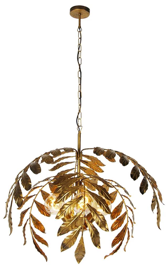 Lampada a sospensione vintage oro antico 60 cm - Tiglio