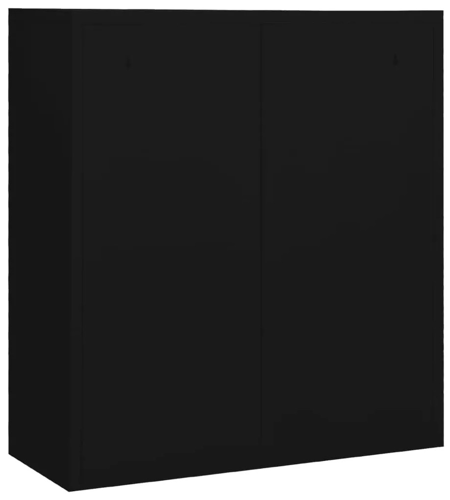 Armadio per ufficio nero 90x40x102 cm in acciaio