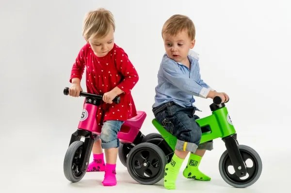 Funny Wheels - Bicicletta senza pedali 2 in 1 RIDER SPORT rosa/nera