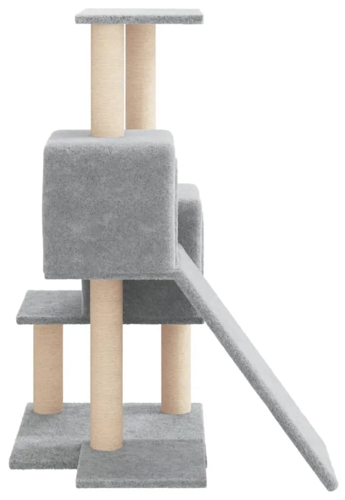 Albero per gatti con tiragraffi in sisal grigio chiaro 82 cm