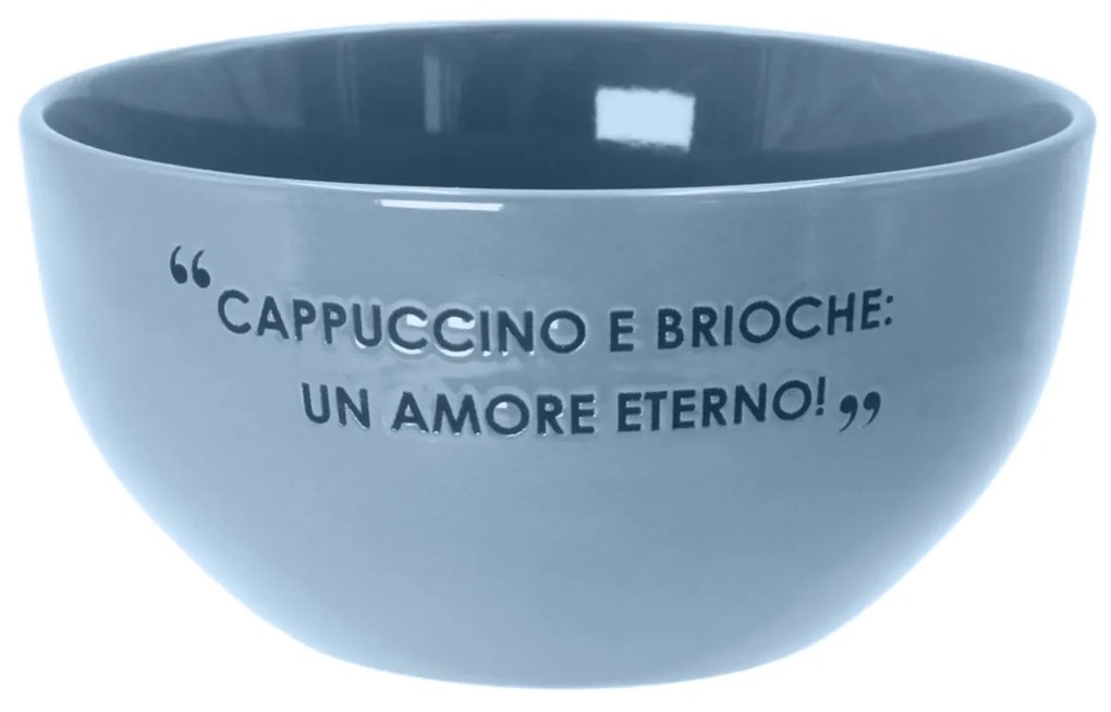 Ciotola 14 cm scritta Quotes blu chiaro