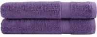 Asciugamani per Sauna 2 pz Viola 80x200 cm 600 g/m 100% Cotone 137362