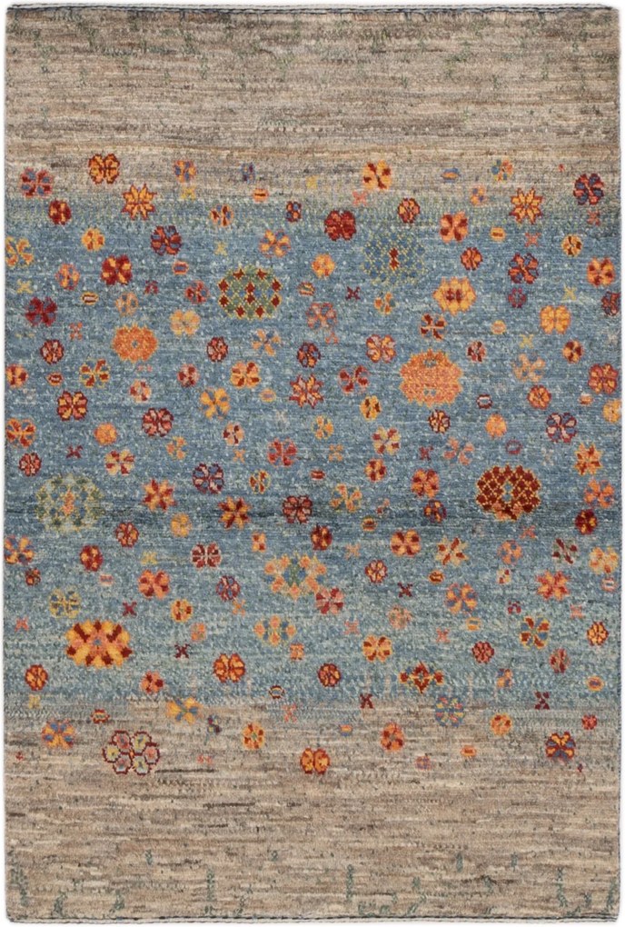Loribaft Tappeto persiano 80 x 120 Verde (Iran) Annodato A Mano