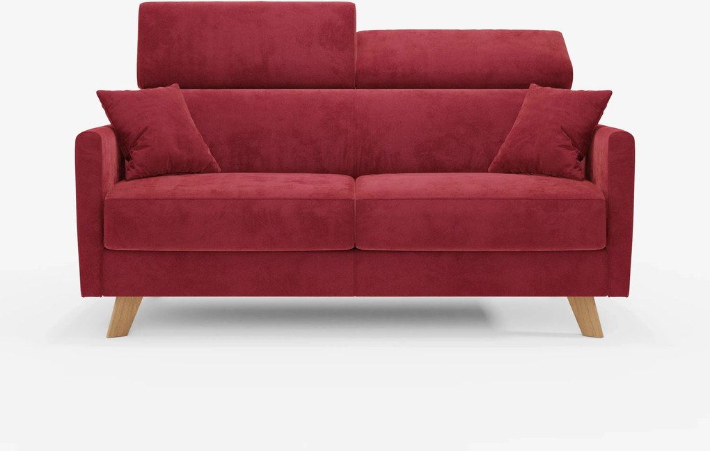 Francy divano letto con poggiatesta regolabili - 100% sfoderabile in elegante tessuto smacchiabile T30