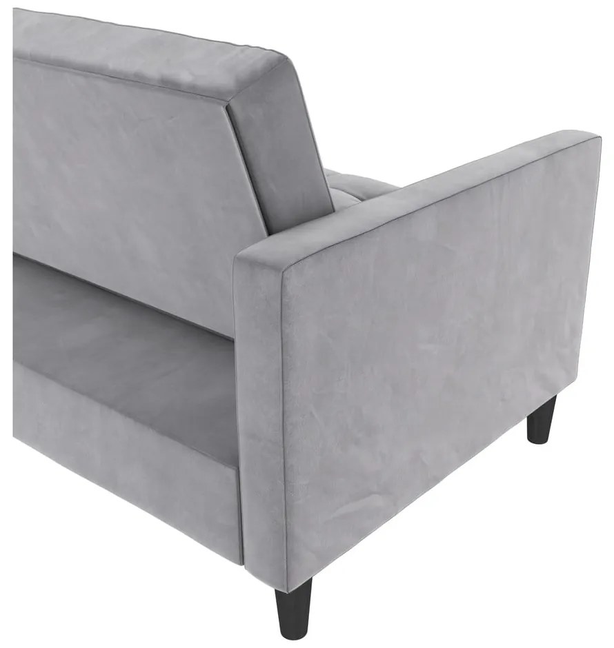 Divano angolare grigio chiaro in velluto Presley - Støraa