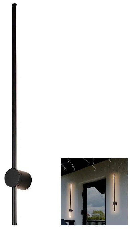 Applique a LED da esterno LED/12W/230V 3000K IP65 nero