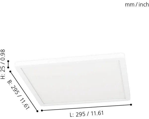 Eglo 31706 - Plafoniera dimmerabile RGBW ROVITO-Z LED/14,6W/230V nero
