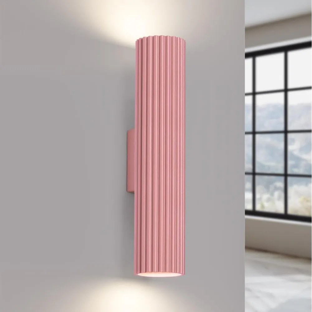 Brilagi - Lampada da parete LED CRESTO 2xGU10/10W/230V 30 cm rosa