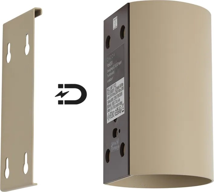 Lampada da parete moderna tortora incl. LED dimmerabile a 3 fasi e ricaricabile - Sabbir