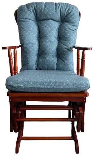 Poltrona a dondolo oscillante con cuscino imbottito AMERICA BLU