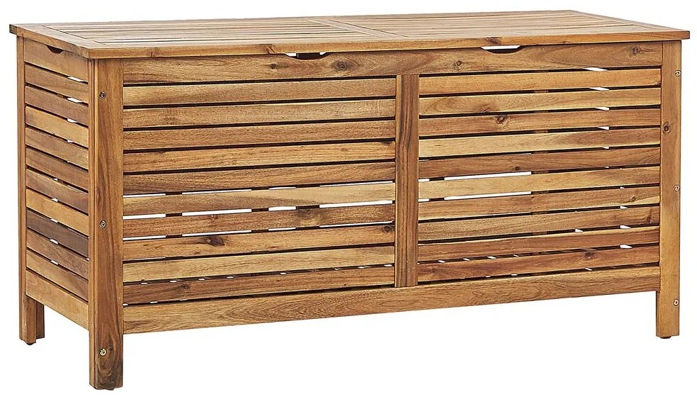 Cesta da giardino legno acacia chiaro 130 x 64 cm RIVIERA Beliani
