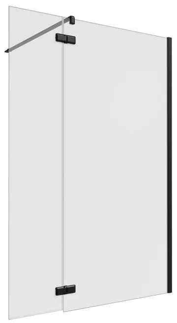 Box doccia walk-in Neo L 140 x H 200 cm, vetro 8 mm nero