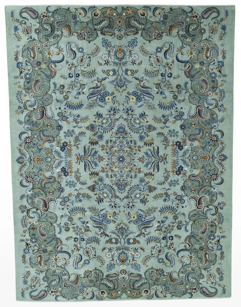 Kashan Tappeto persiano 400x300 Blu (Iran) Annodato A Mano