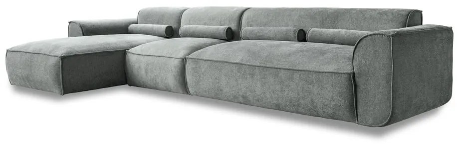 Divano angolare componibile verde (con penisola a sinistra) Flex Felix – Miuform