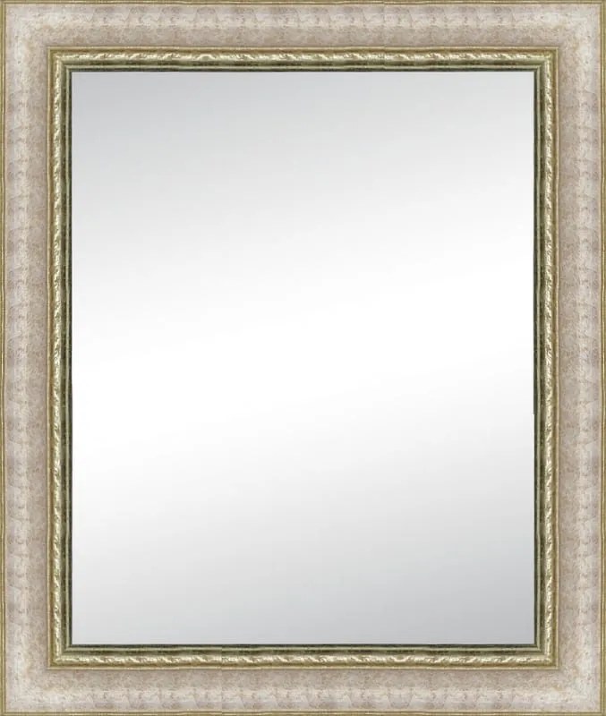 Specchio rettangolare in legno avorio 92 x 132 cm