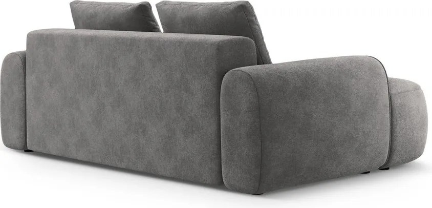 Divano grigio con rivestimento in velluto 200 cm Linz – Cosmopolitan Design