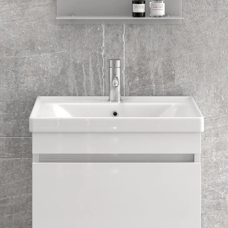 Mobile bagno 55 cm sospeso con lavabo incasso SV-55A - KAMALU