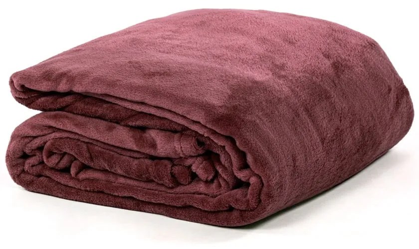 Copriletto bordeaux in micropanno per letto matrimoniale 220x240 cm Cosy - Tiseco Home Studio