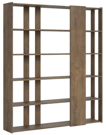 Libreria 178x204h cm a parete in legno Noce - KATO D
