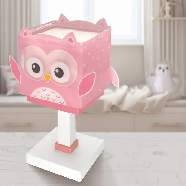 Dalber 64481N - Lampada da comodino LED per bambini LITTLE OWL 1xG4/4W/230V rosa