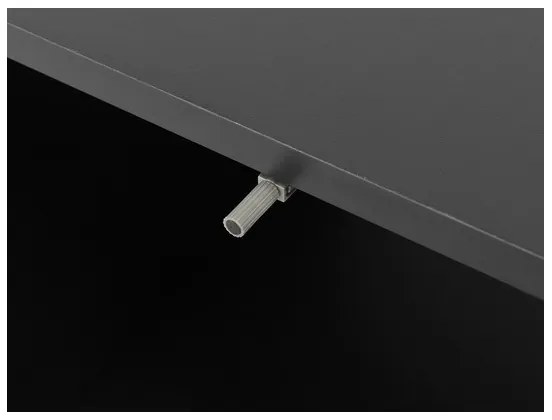 Comodino OVESSI 52x47 cm nero/quercia artisan