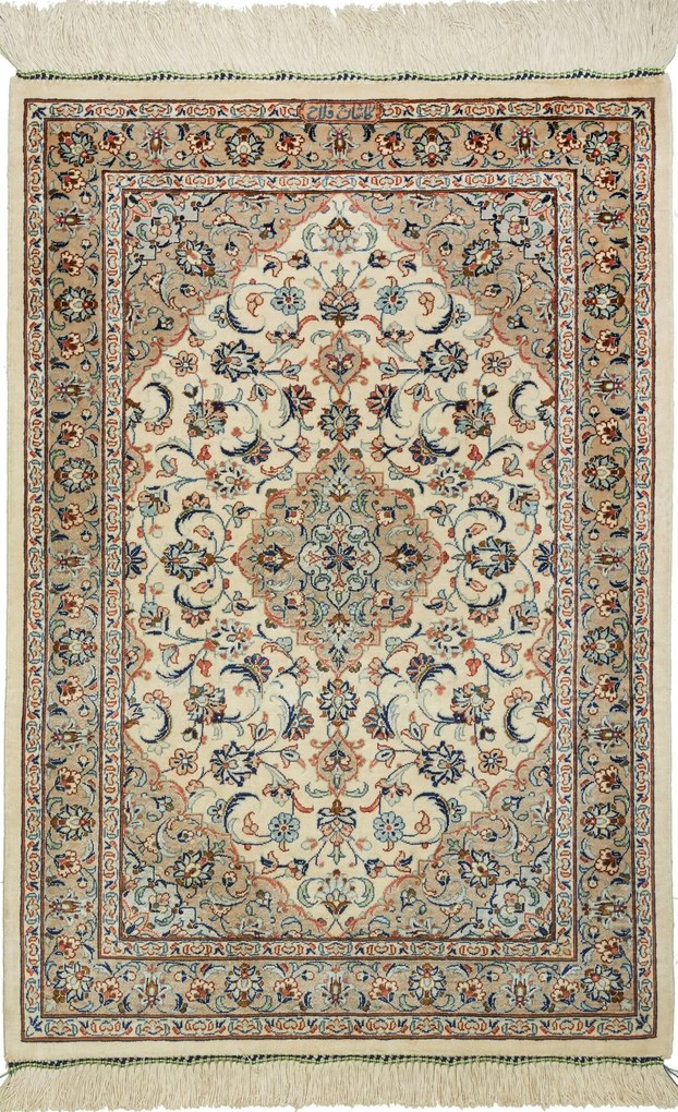Ghom Tappeto 90x60 (Iran) Annodato A Mano