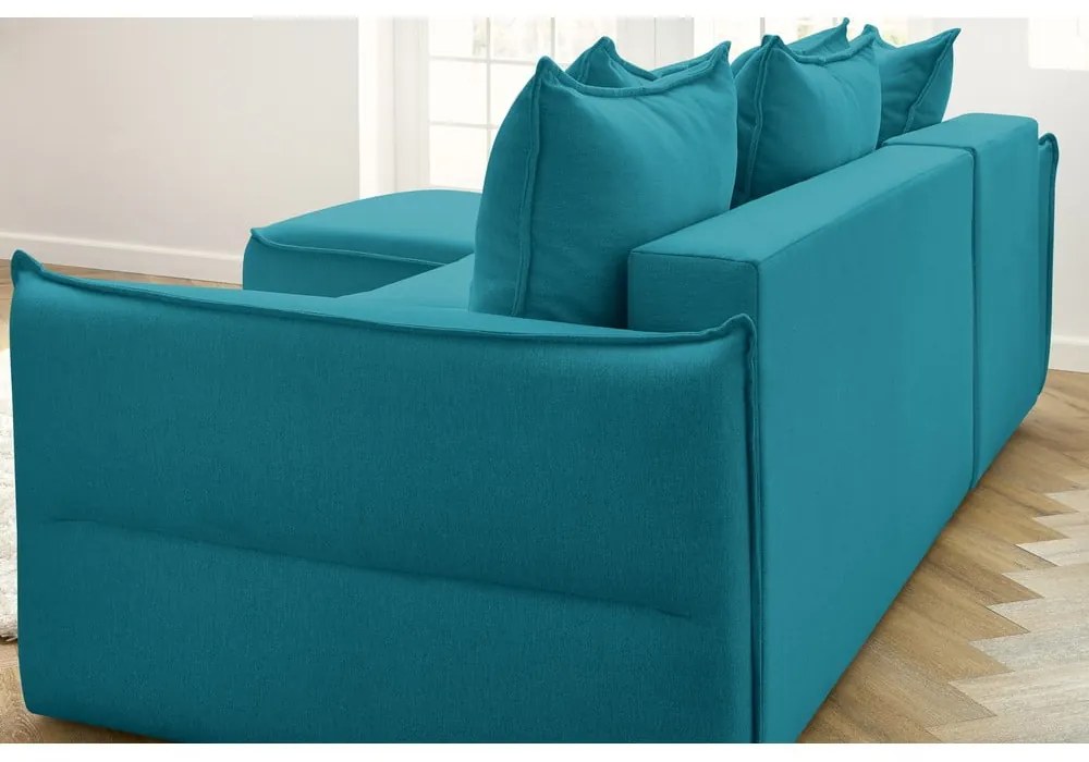 Divano letto angolare turchese (angolo sinistro) Leon - Bobochic Paris