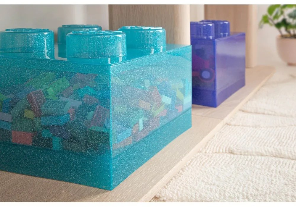 Scatola per bambini viola in plastica 25x25x18 cm – LEGO®